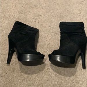 Charles David black suede booties